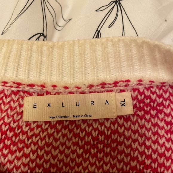 🎉❄️🎉HP🎉❄️🎉 EXLURA Red and White Snowflake Ugly Christmas Sweater - size XL - Picture 9 of 11